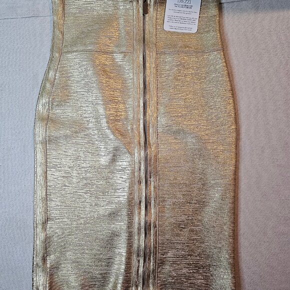 Trezzi Collection - Melaine High Waist Gold Skirt - Size S - Picture 5 of 6